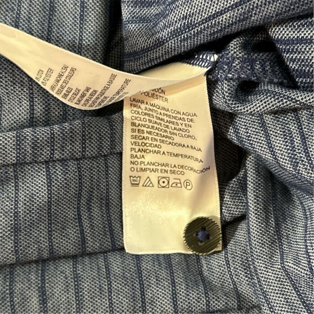 Tommy Bahama Mens Gulf Coast Striped Polo Island Navy Blue Short Sleeve Collared - Picture 8 of 8